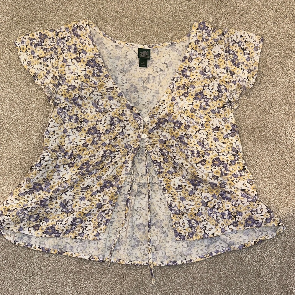 Flower open front blouse from Wild Fable Target brand.